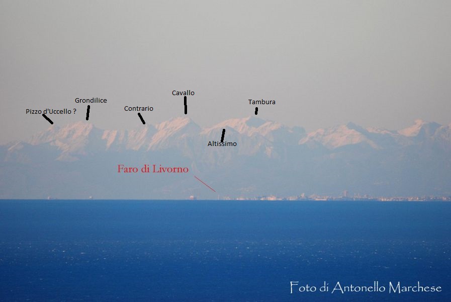 Alpi marittime dall''Elba! Monviso!?!    No, Pizzo d''Ormea